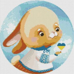 Алмазна мозаїка 40х40 АМО7432 Зайчик "Ідейка"