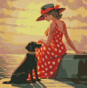 Алмазна мозаїка 40х40 АМО7645 Ранкова прогулянка "Ідейка"