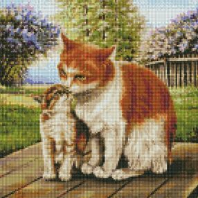 Алмазна мозаїка 40х40 АМО7651 Материнське тепло "Ідейка"