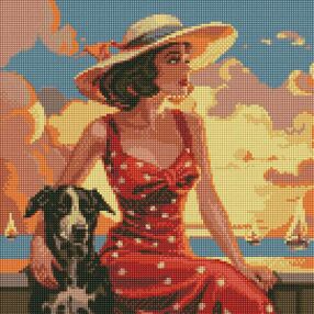 Алмазна мозаїка 40х40 АМО7693 Атмосфера моря "Ідейка"