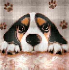 Алмазна мозаїка б/підрамн 20х20 АМС7193 Чарівний песик "Ідейка"