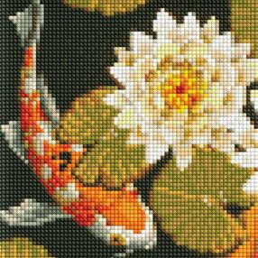 Алмазна мозаїка б/підрамн 20х20 АМС7678 Райдужний карп "Ідейка"