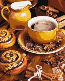 Алмазна мозаїка б/підрамн 20х20 АМС7680 Кавова насолода "Ідейка"