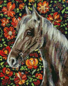 Алмазна мозаїка б/підрамн 40х50 АМС7673 Вірний кінь "Ідейка"