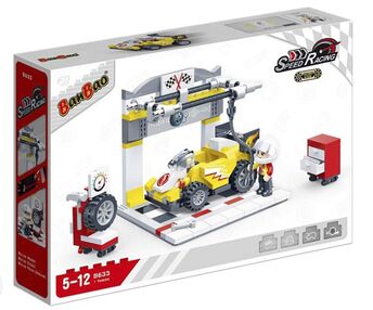 конструктор швидкісні гонки шиномонтаж 234 елемента Banbao 8633