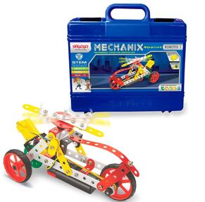 металевий конструктор з електромотором №1 114 елементів 8 моделей Robotix 01068