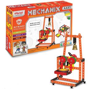 металевий конструктор з електромотором аарті 207 елементів 5 моделей Mechanix 01077