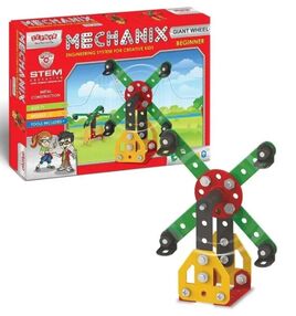 металевий конструктор карусель 2 моделі + інструменти Mechanix 01062