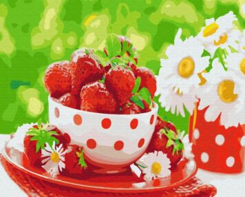 Розпис по номерах 40х50 BS31952 Полуничний перекус brushme Брашми