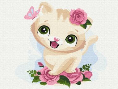 Розпис по номерах 30х40 KBS0076 Грайливе кошеня brushme Брашми