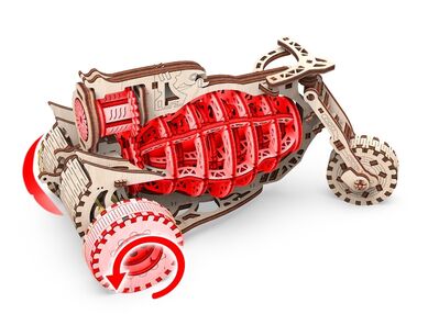 старбайк машина механічна дерев'яна 3Д-модель 10104