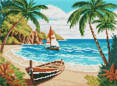 Алмазна мозаїка б/підрамн 30х40 АМС7837 Узбережжя океану "Ідейка"