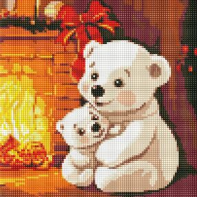 Алмазна мозаїка б/підрамн 30х30 АМС7807 Домашнє тепло з стразами "Ідейка"