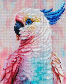 Алмазна мозаїка 40х50 АМО7462  Яскравий какаду "Ідейка"