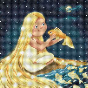 Алмазна мозаїка б/підрамн 30х30 АМС7710 Таємна річка з стразами "Ідейка"