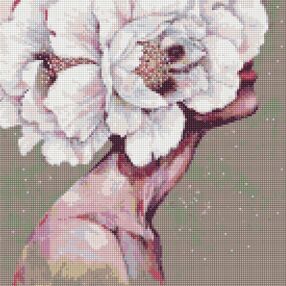 Алмазна мозаїка 40х40 АМО7612 Вишукана дівчина  "Ідейка"