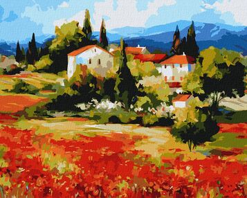 Розпис по номерах 40х50 КНО2886 У долині квітів "Ідейка"