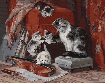 Розпис по номерах 40х50 КНО4331 Маленькі музиканти "Ідейка"