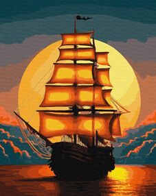 Розпис по номерах Помаранчеві вітрила 40х50 КНО2777