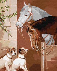 Розпис по номерах 40х50 КНО4361 Зустріч у стайні "Ідейка"