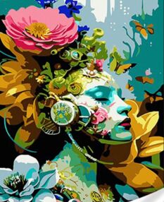 Розпис по номерах 30х40 SS1042 Квіткова німфа "Strateg"