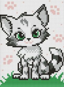 Алмазна мозаїка б/підрамн 15х20 АММ1027 Пухнасте чудо "Ідейка"