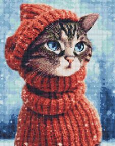 Алмазна мозаїка 40х50 АМО7350 Дивовижна киця "Ідейка"