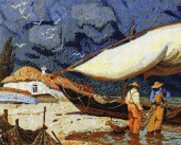 Алмазна мозаїка 40х50 АМО7375 Рибалки  Ідейка Ціна (цена) 324.00грн. | придбати  купити (купить) Алмазна мозаїка 40х50 АМО7375 Рибалки  Ідейка доставка по Украине, купить книгу, детские игрушки, компакт диски 0
