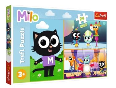 пазли 24 елемента MAXI  Пазли 24 ел MAXI 14371  Майло Пригоди котика Trefll 14371