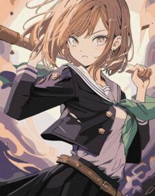 Розпис по номерах 40х50 КНО8391 Безстрашна дівчина "Ідейка"