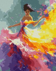 Розпис по номерах 40х50 КНО8429 Елегантна принцеса "Ідейка"