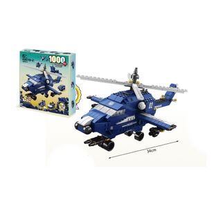 Конструктор поліцейський гелікоптер 1000 дет K8978-2