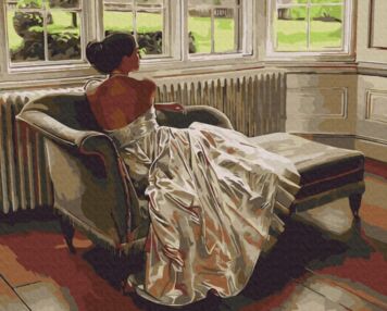 Розпис по номерах 40х50 BS52684 Тепла дама brushme Брашмі