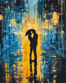 Розпис по номерах 40х50 BS53983 Діалог світла і дощу brushme Брашмі