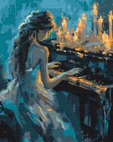 Розпис по номерах 40х50 BS54069 Піаністка brushme Брашмі