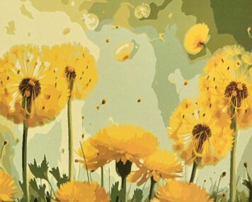 Розпис по номерах 40х50 VA-4662 Літній подих кульбаб "Strateg"