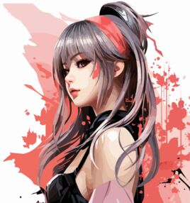 Алмазна мозаїка 30х40 HEG87066 Аніме витонченність "Strateg"