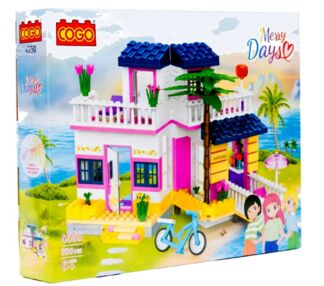 Конструктор 360 елементів Дівчатка Будиночок на пляжі COGO 4550
