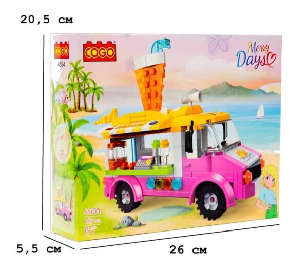 Конструктор 189 елементів Дівчатка Бус з коктелями COGO 4554 Ціна (цена) 257.50грн. | придбати  купити (купить) Конструктор 189 елементів Дівчатка Бус з коктелями COGO 4554 доставка по Украине, купить книгу, детские игрушки, компакт диски 1