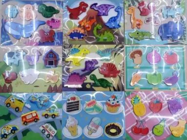 гра деревяна вкладиші пазл 9 видів WD13109