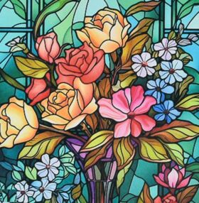 Алмазна мозаїка 30х30 DEEX16285 Барви вітражу 7001 "Strateg"