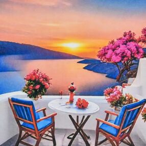 Алмазна мозаїка 30х30 HEE16345 Захід сонця "Strateg"