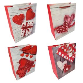 подарунковий пакет 26 х 32 х 12 см в асортименті 524-М 3D