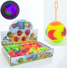 Мяч масажний 6,5см світло пискавка  MS 3064 Мяч масажний 6,5см світло пискавка  MS 3064