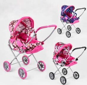 Коляска для ляльки металева трансформер люлька-переноска 9391