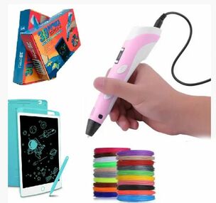Ручка 3DPen-6 с LED-екраном та трафаретами