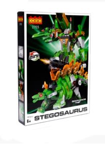 Конструктор 587 елементів Дино трансформери Стегозавр COGO 2703