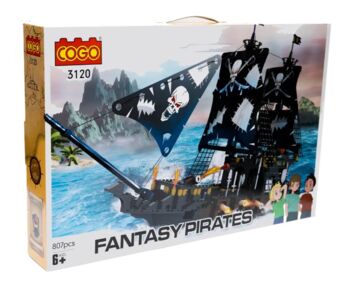 Конструктор Піратські кораблі 807 елементів Фрегат COGO 3120