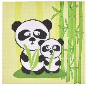 Вишивка хрестиком 30х30 AX-308 Дві пандочки "Strateg"