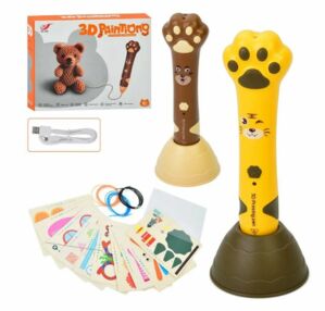 Ручка 3D 3 кольори  підставка картки запаска USB 2 види XJ01-4